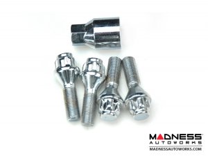 FIAT 500 Wheel Locks - Chrome